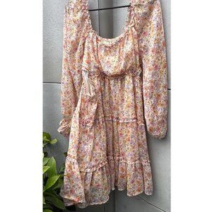 Vintage Jessica Simpson Women’s Sz XL Dress Floral Ruffled Boho Western Style